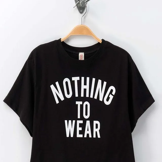 GRAPHIC 'NOTHING TO WEAR' CROP TOP (6EA, S-L:2-2-2)