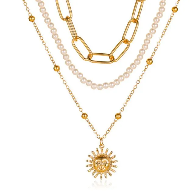 Luxury Multilayer Gold Necklace Fashion Jewelry - 285