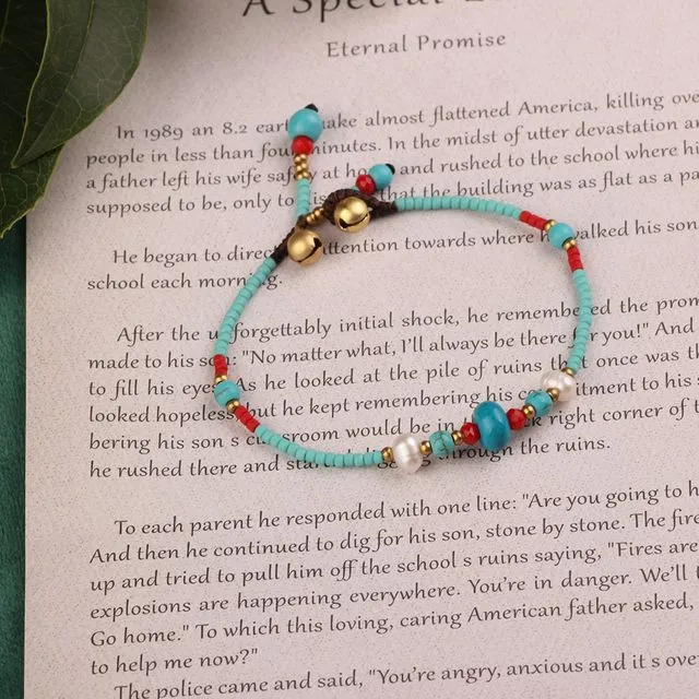 Vintage simple Nepalese bead series woven bracelet - AA23