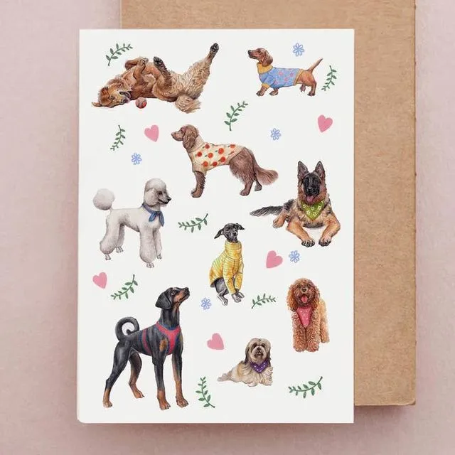 Lots of Dogs Greetings Card | Mothers & Fathers Day Dog Card
