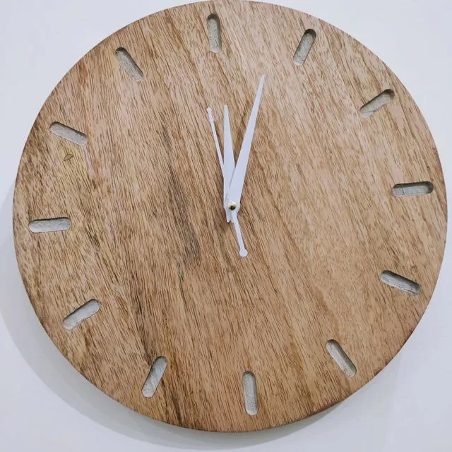 Wall clock made with wood