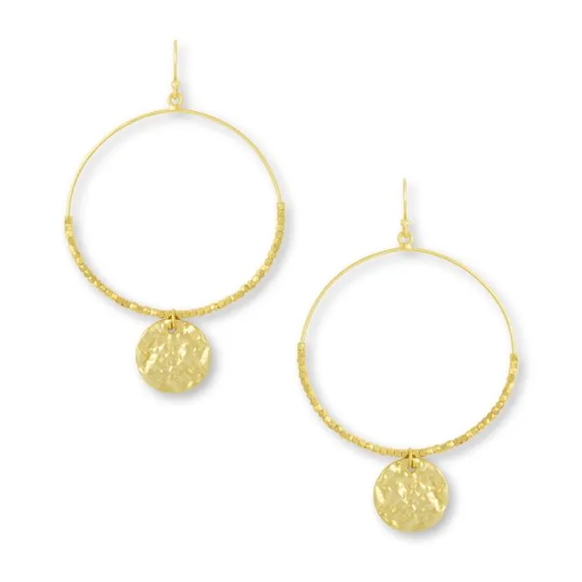 Dominique Large Gold Hoop Earrings