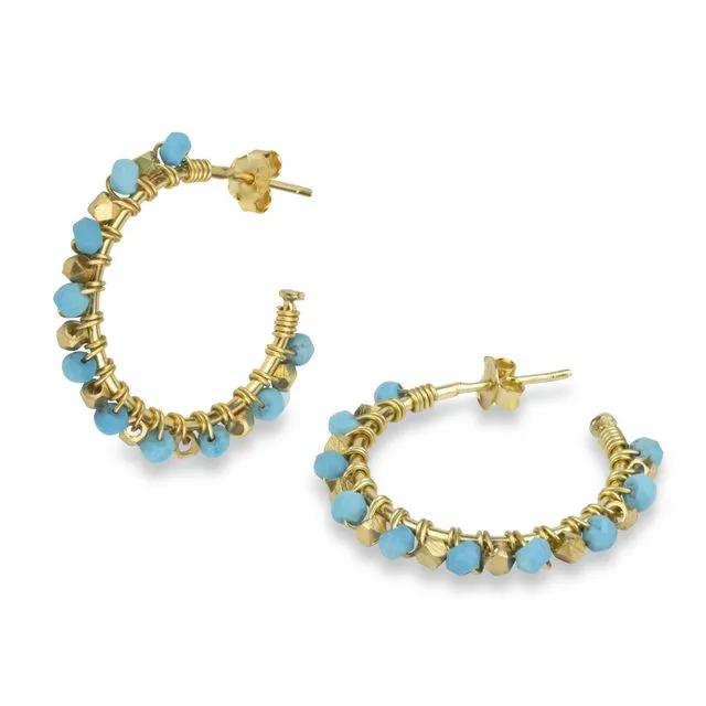 Mini Riva Turquoise Earrings