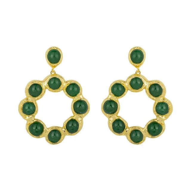 Wanda Green Malachite Earrings