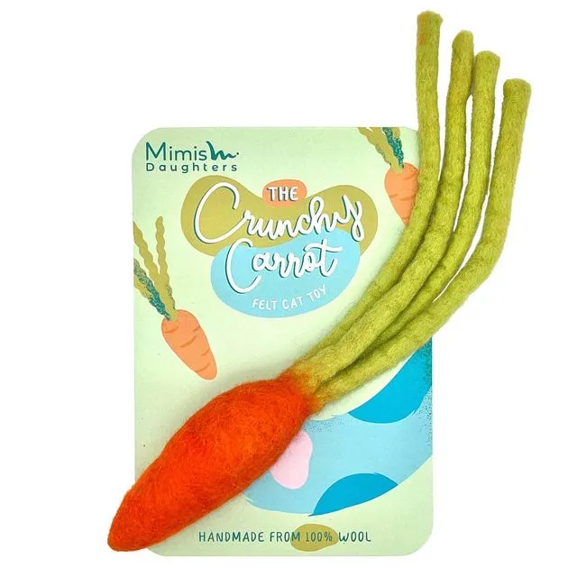 Crunchy Carrot - Felt Cat Toy