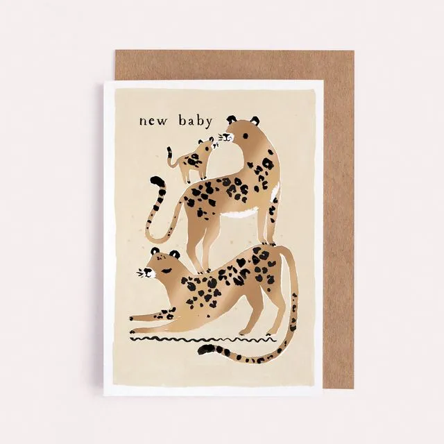 Leopards New Baby Card | Baby Card | New Parents Card