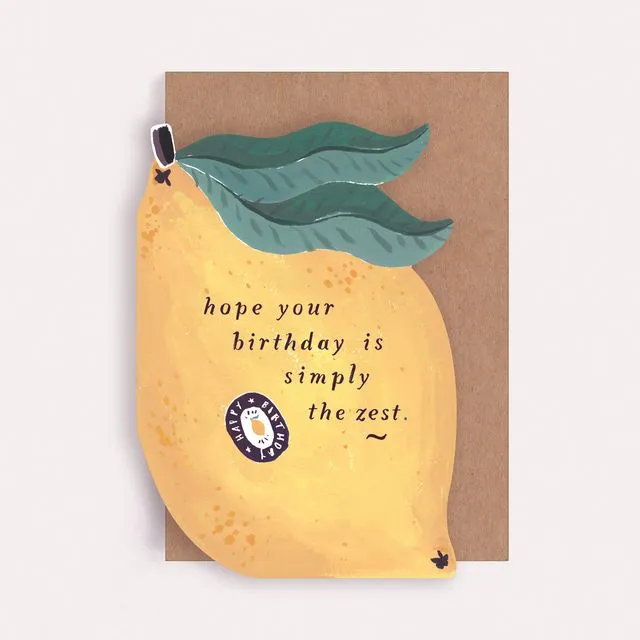 Lemon Zest Birthday Card | Funny Birthday Cards | Pun Cards