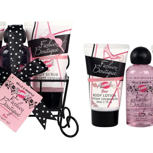 Rose Beauty &amp; Bath Box - Fashion Boutique Collection Basket