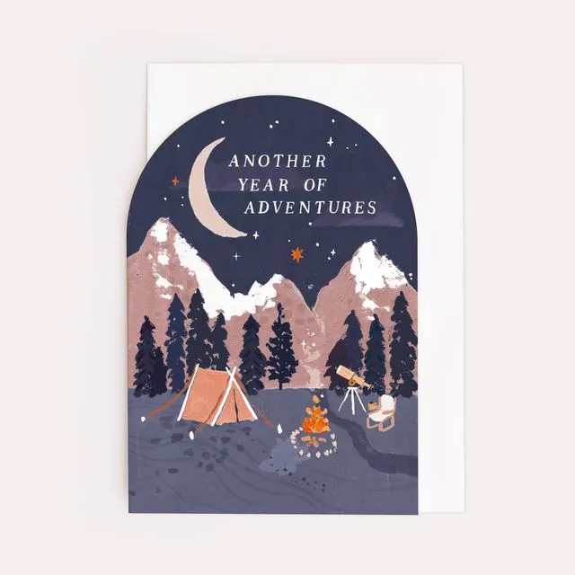 Another Year of Adventures Card | Male Birthday Cards | Camping bBirthday Card