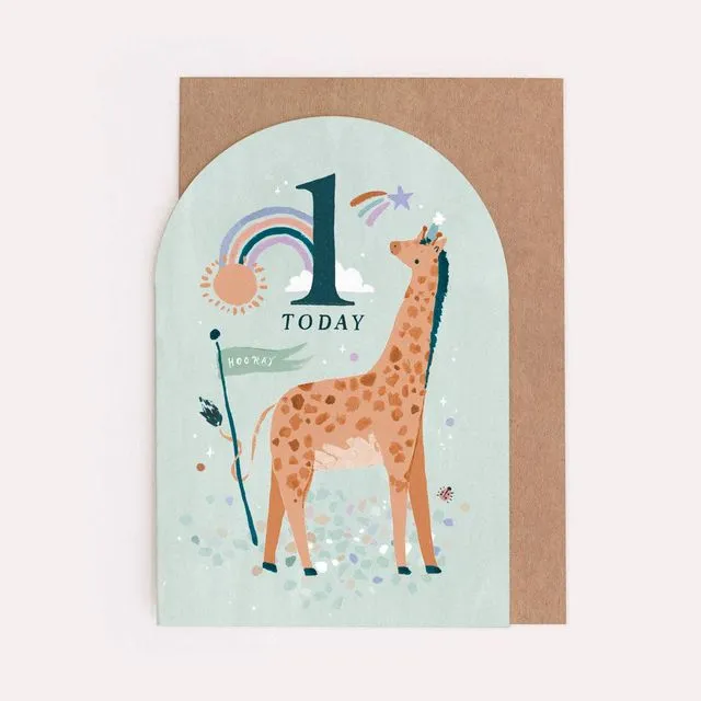 Age 1 Birthday Card | Milestone Age Cards | Baby Cards