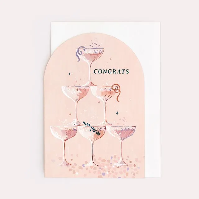 Champagne Congratulations Card | Engagement | Wedding Cards
