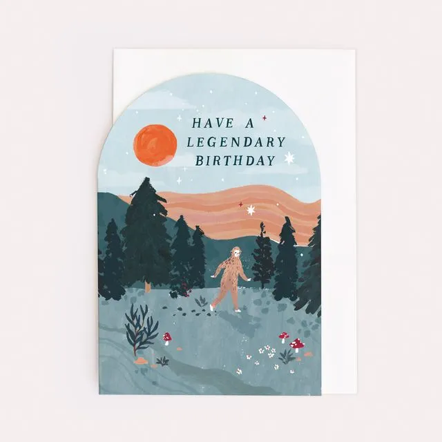 Legendary Bigfoot Birthday Card | Male Funny Birthday Cards