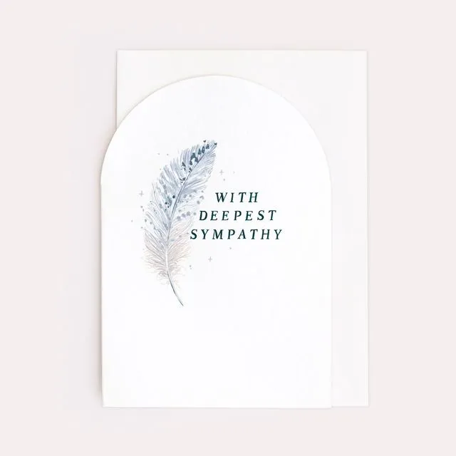 Feather Sympathy Card | Condolences Cards | Sympathy Greeting Cards