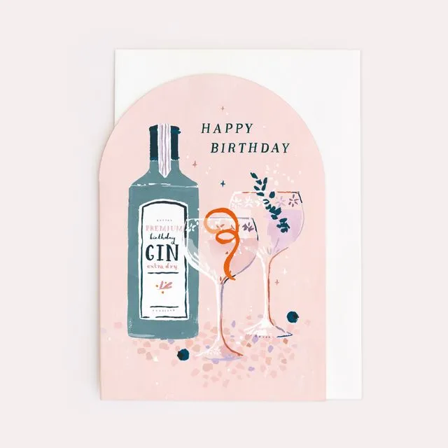 Happy Birthday Gin Card | Birthday Cards | Cocktail Birthday Card