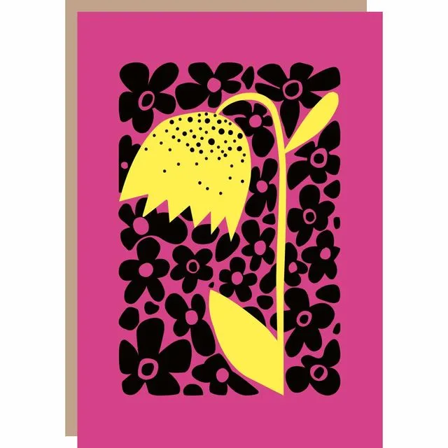 Fritillaria Blank Greetings Card