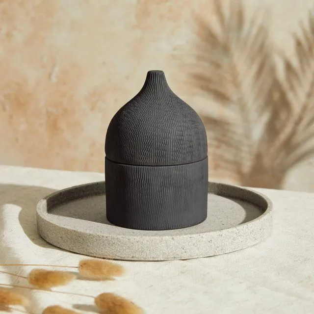 Marrakesh: Rounded Graphite Candle - Activated Charcoal &amp; Matcha