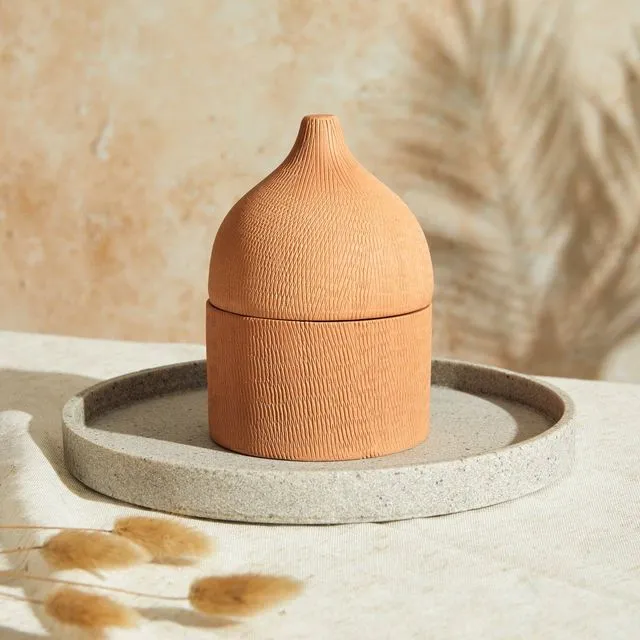 Marrakesh: Rounded Terracotta Candle - Passionfruit &amp; Vanilla