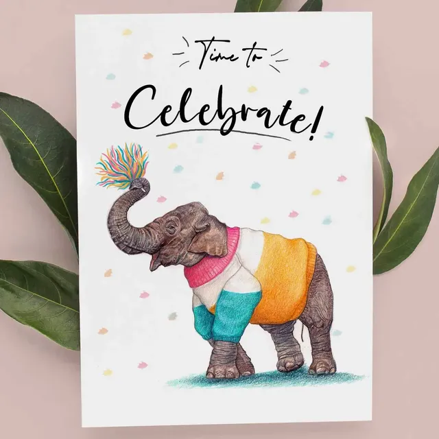 Elephant Celebration Card | Congratulations | New Job