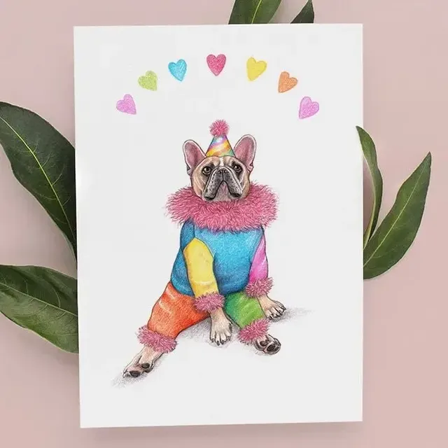 French Bulldog Love Card | Frenchie Birthday | Dog Gift
