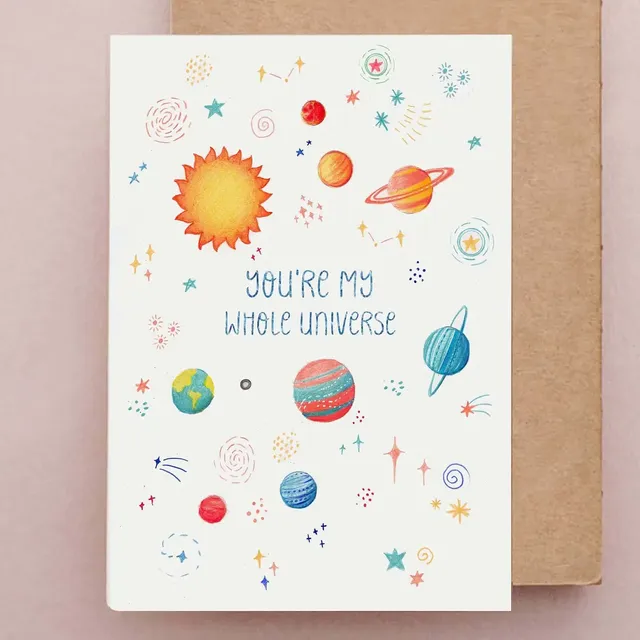 You're my whole Universe Valentines card | Space, Astronomy