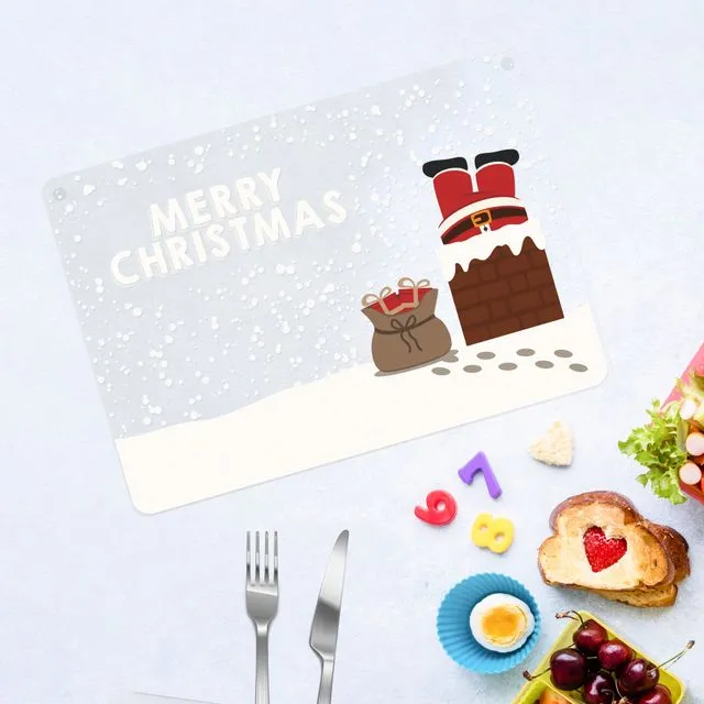 Wipeable Christmas Chimney Place Mat
