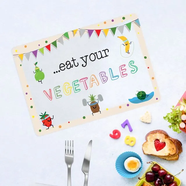 Wipeable Eat Your Vegetables Place Mat