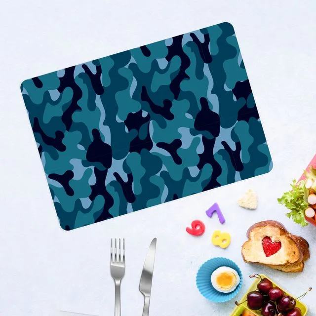 Wipeable Camouflage Blue Place Mat