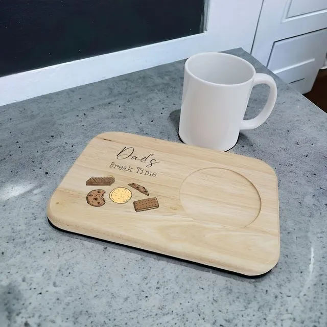 Wooden Dad Biscuits Mug Board Serving Tray