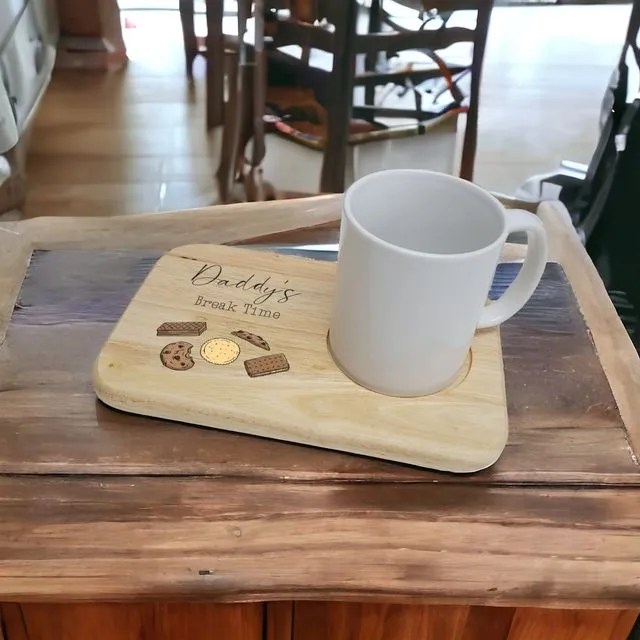 Wooden Daddy Biscuits Mug Board Serving Tray