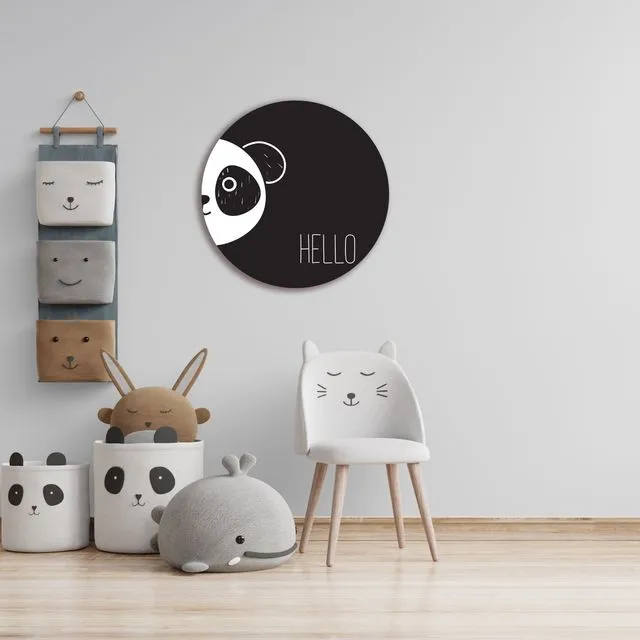 Wall Roundie - Hello Panda