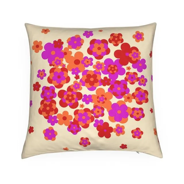 Fabulous Florals no.1 - Modern floral velvet cushion cover