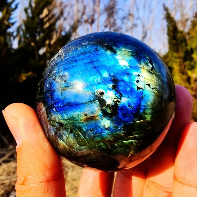 55mm Labradorite Sphere Crystal Sphere Ball Mineral Meditation
