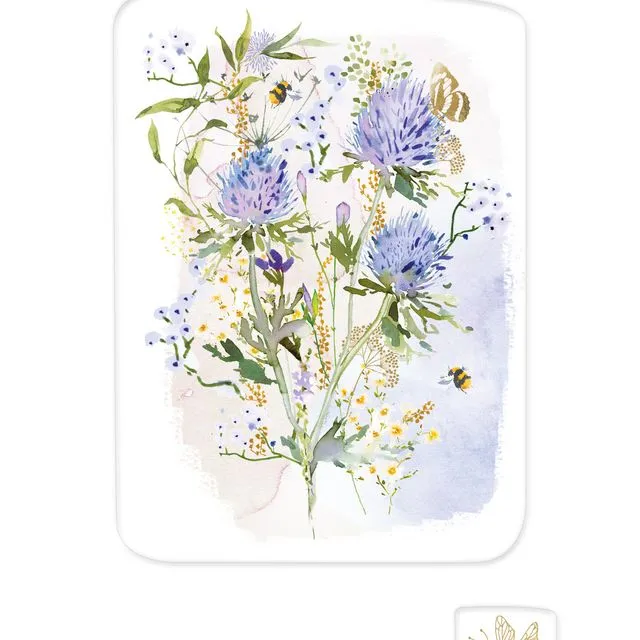 General Blank Note Card - Flower Press - WFP20