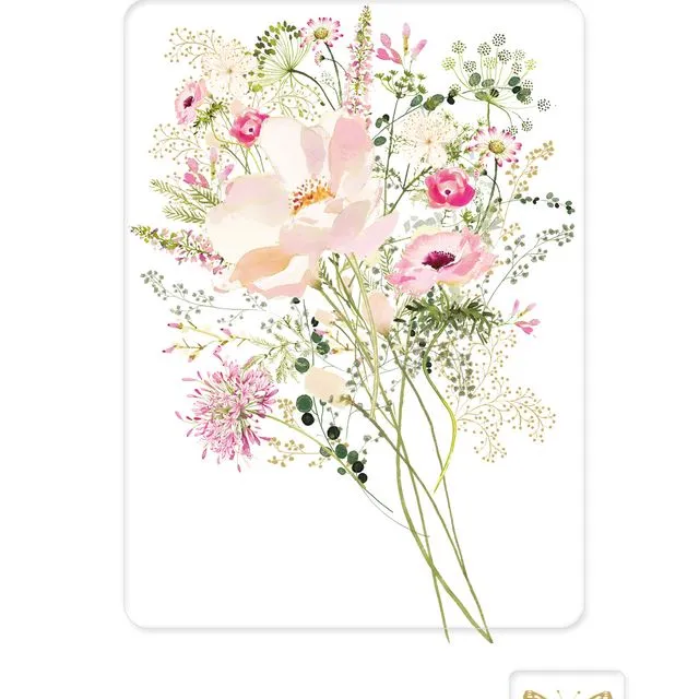 Birthday Greeting Card - Flower Press Delicate Flower - WFP21