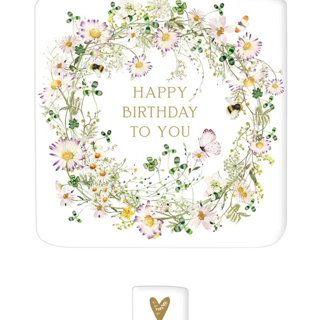 Birthday Greeting Card - Flower Press Daisy Chain - WFP23