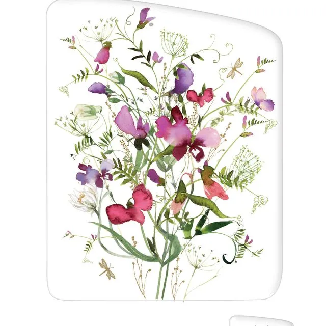 Birthday Greeting Card - Flower Press Sweet Pea - WFP28