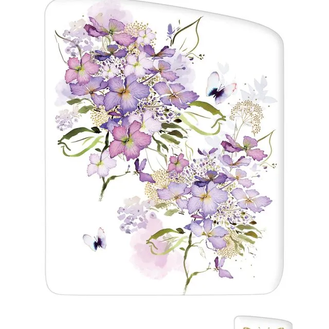 Greeting Card Birthday - Flower Press Blue Hydrangea - WFP32