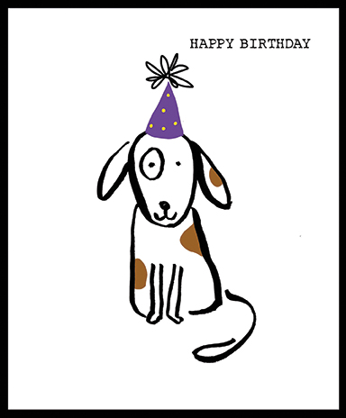 Greeting Card Birthday - Doodle Patch The Dog - NBW26