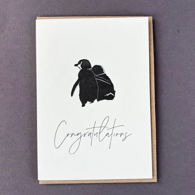 Congratulations Penguin Card