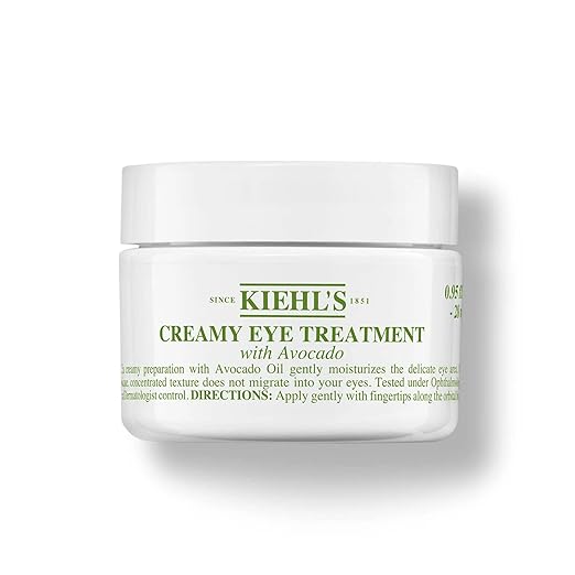 Kiehl's Avocado Eye Treatment, Nourishing and Hydrating Eye Cream, Avocado Oil and Caffeine to Energize and Invigorate Dry, Tired Eyes, 99% Naturally Derived Formula, Ophthalmologist-tested