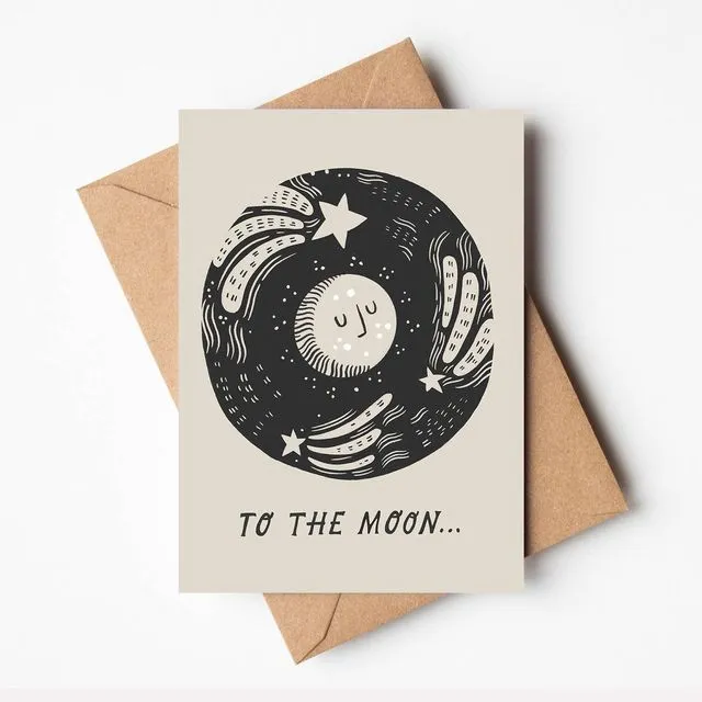 To The Moon...' Love Card
