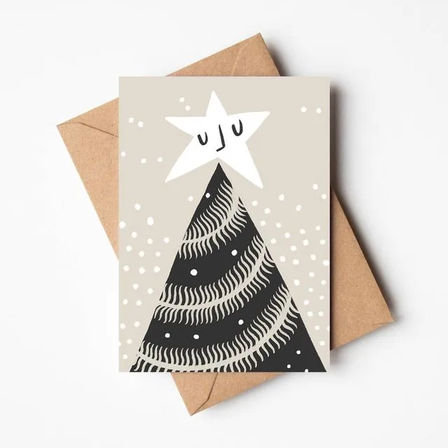 Tinsel Tree' Modern Christmas Card