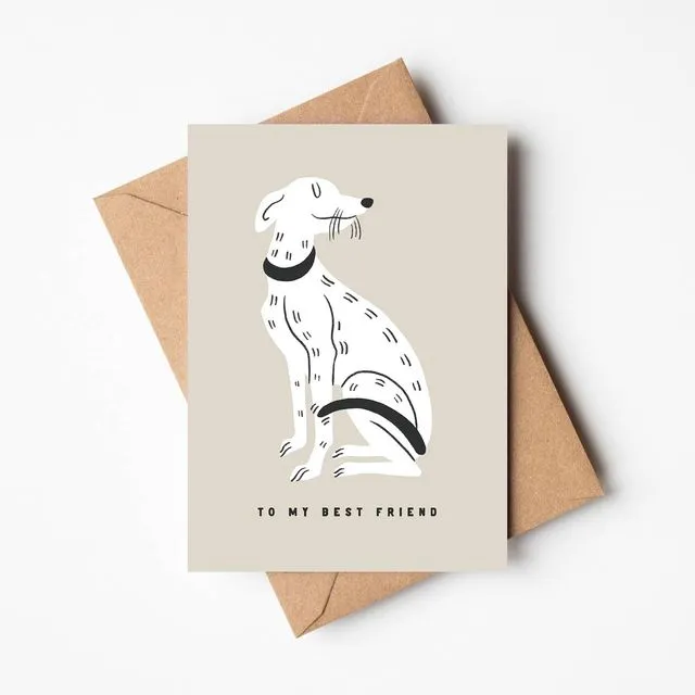 To My Best Friend' Dog-Themed Friendship Card