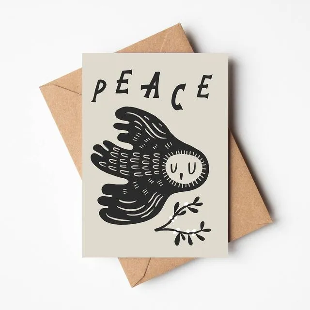 Peace' Sleepy Owl Christmas Card