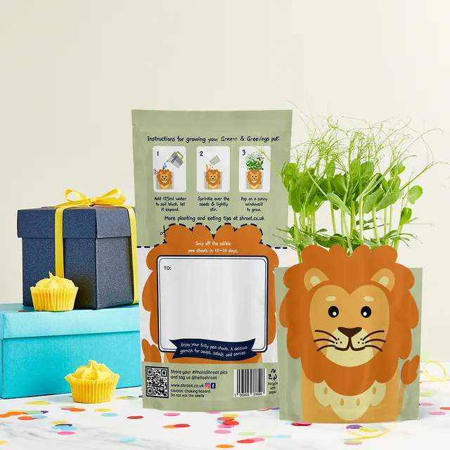 Leo Lion Sustainable Growable Zoo Greeting Card Seed Gift