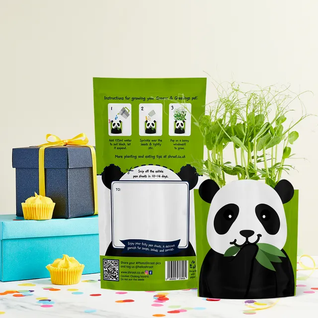 Paul Panda Sustainable Growable Zoo Greeting Card Seed Gift