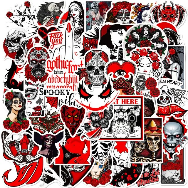 Gothic Horror Stickers Demon Horror Stickers