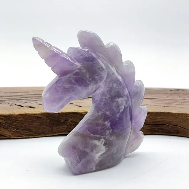 Crystal Unicorn Angel Carved Crystal Animal Sculpture Gift