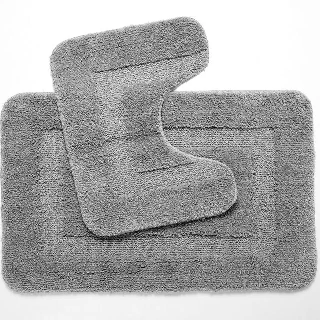 Penguin Home Microfiber Plush Soft Bath Mat - Rectangle and U Shaped Contour