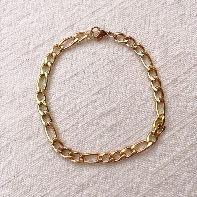 Schilf - Figaro Bracelet Gold